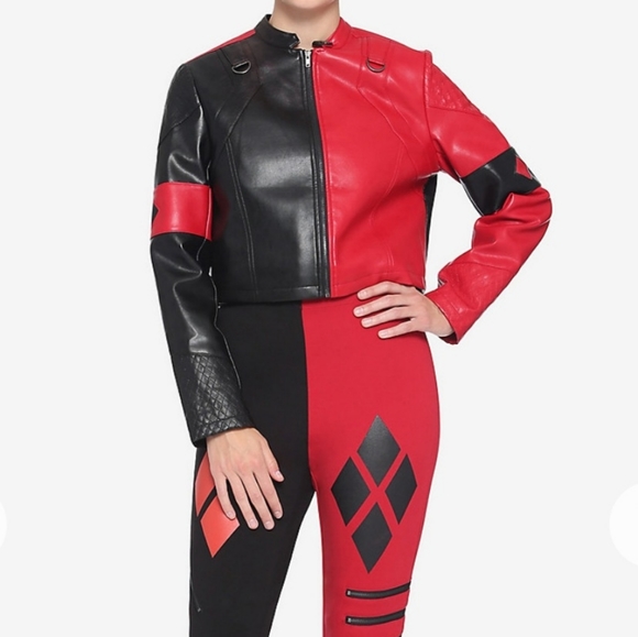 DC Comics The Suicide Squad Harley Quinn Live Fast Die Clown Jacket - Picture 2 of 6